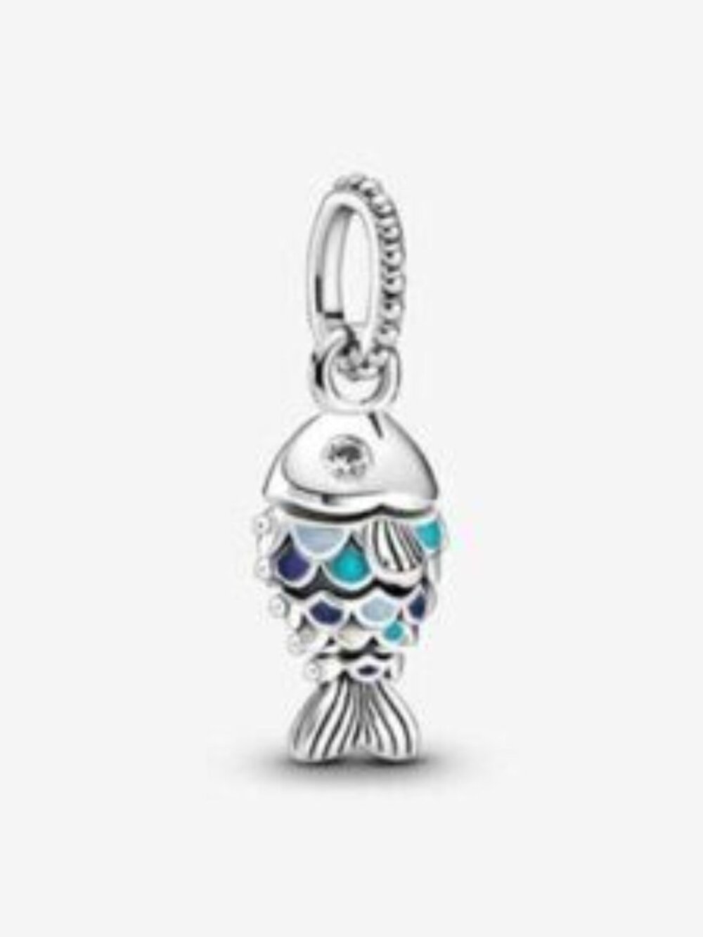 Pandora Blue Scaled Fish Dangle Charm